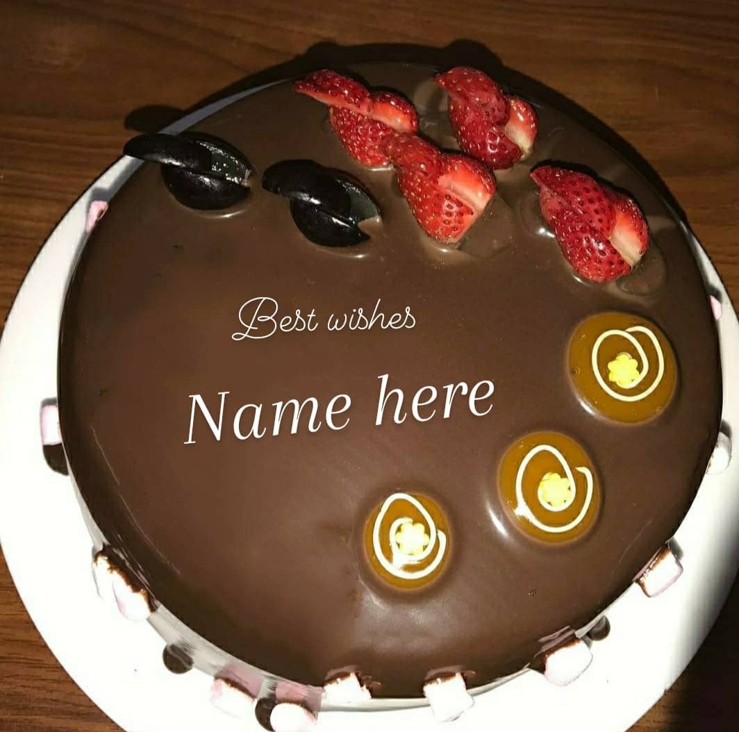 Fruit cake with chocolate